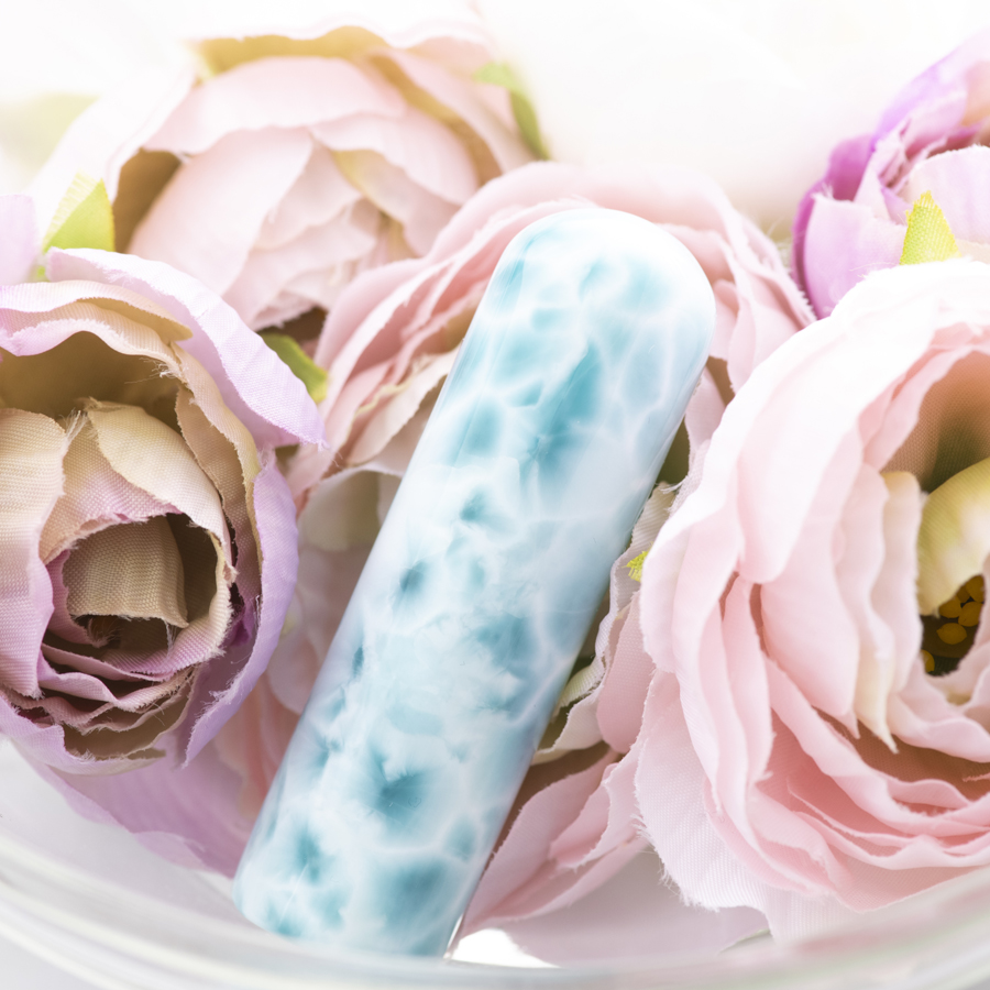 ラリマー 約17 × 60㎜｜パワーストーン宝石印鑑 Rose Stone(ローズ 